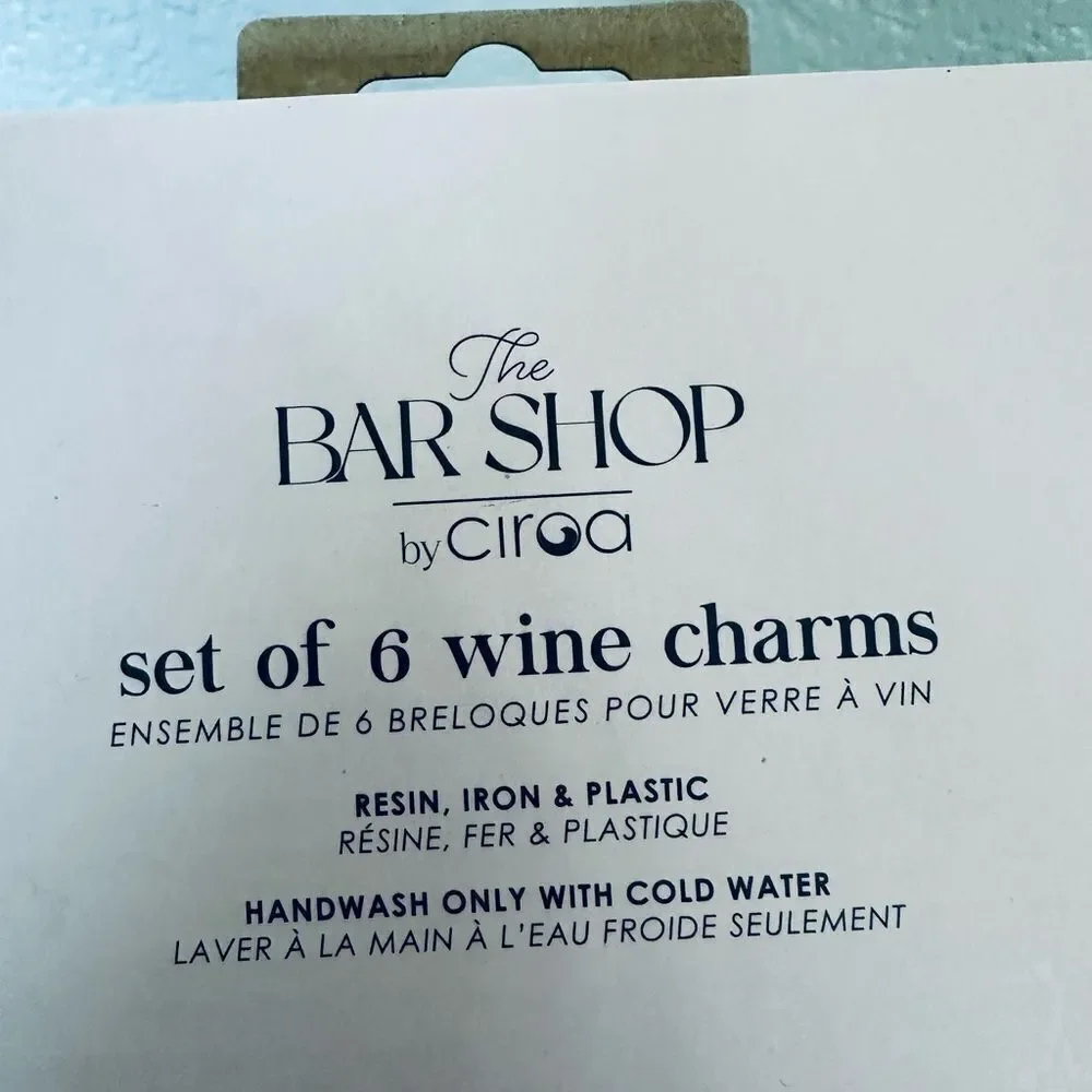 Mushroom Rainbow Multi Wine Glass Charms Set